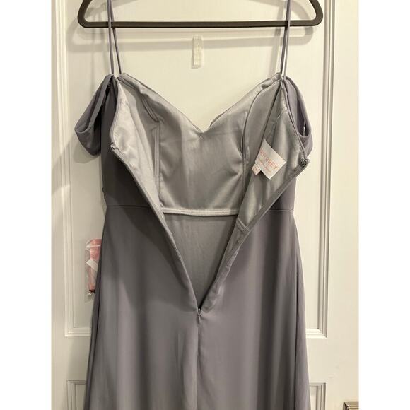 Birdy Grey Size Medium Silver Spence Bridesmaid Dress New With Tags - Picture 6 of 9